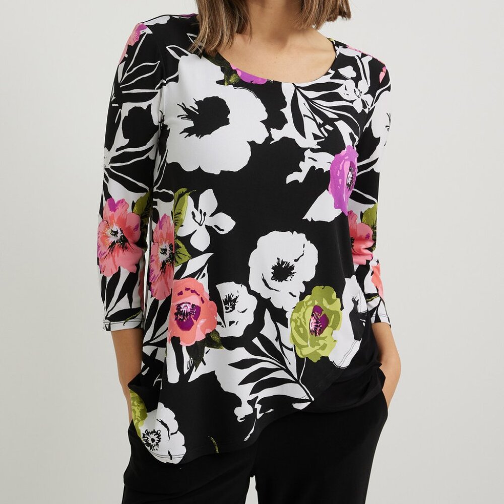 Joseph Ribkoff Floral Print Top - Picture 1 of 4